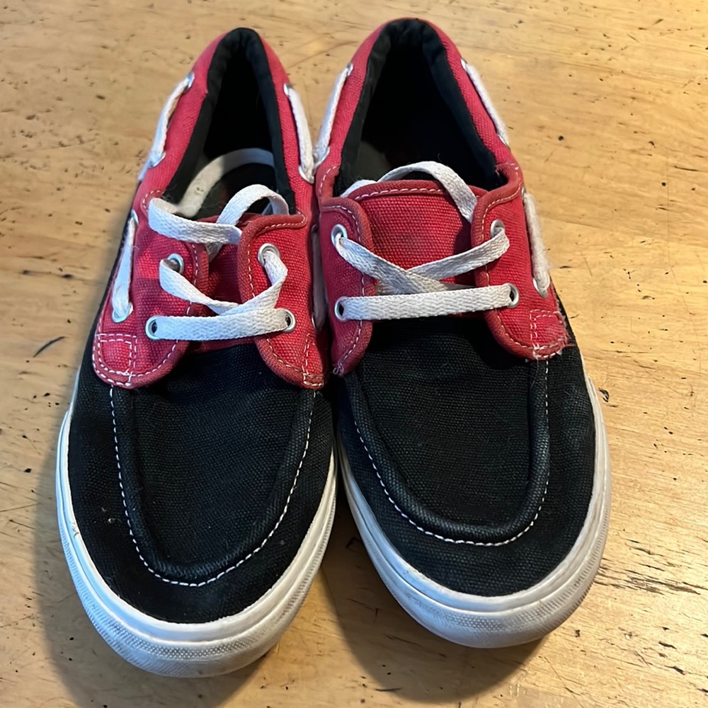 Converse Navy & Red Boat Shoes